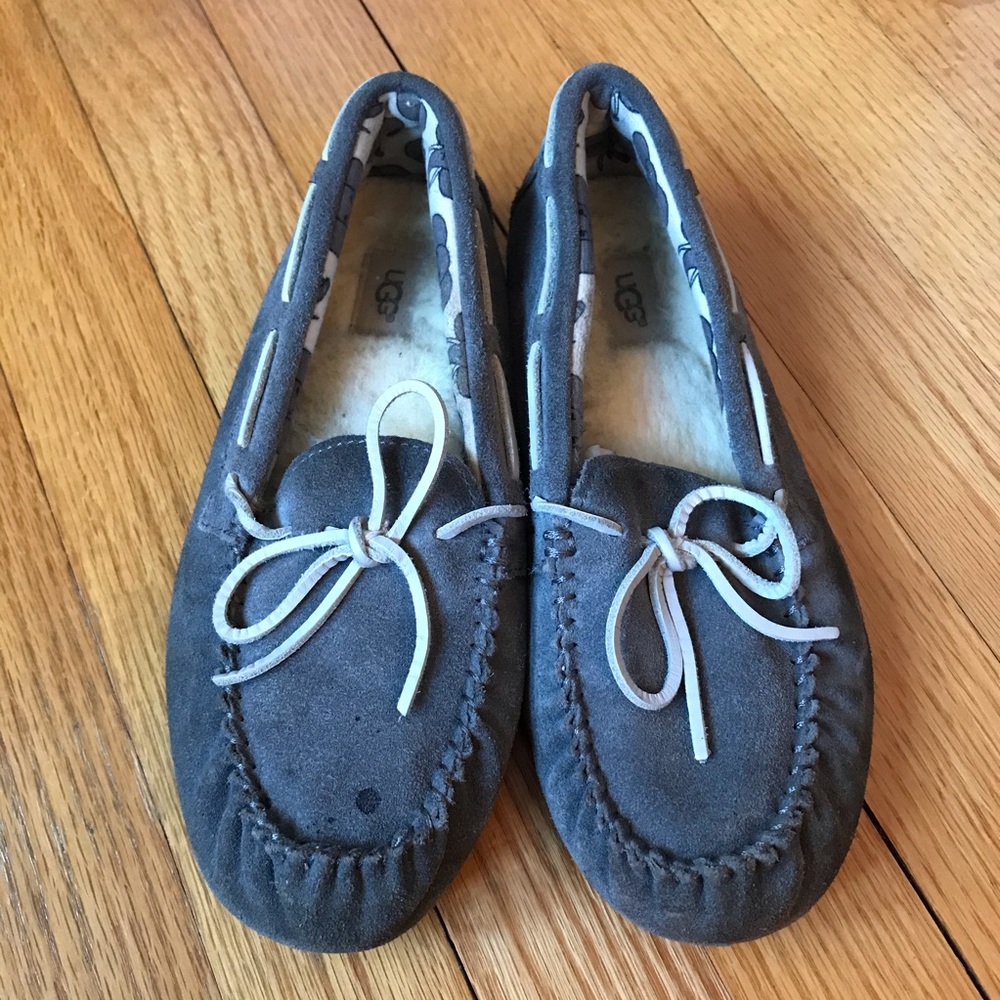 UGG Grey Elephant Dakota Slipper Moccasins
